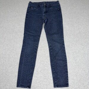 ARMANI EXCHANGE Jeans Womens Size 4 Skinny Leopard Print Blue Denim Pants